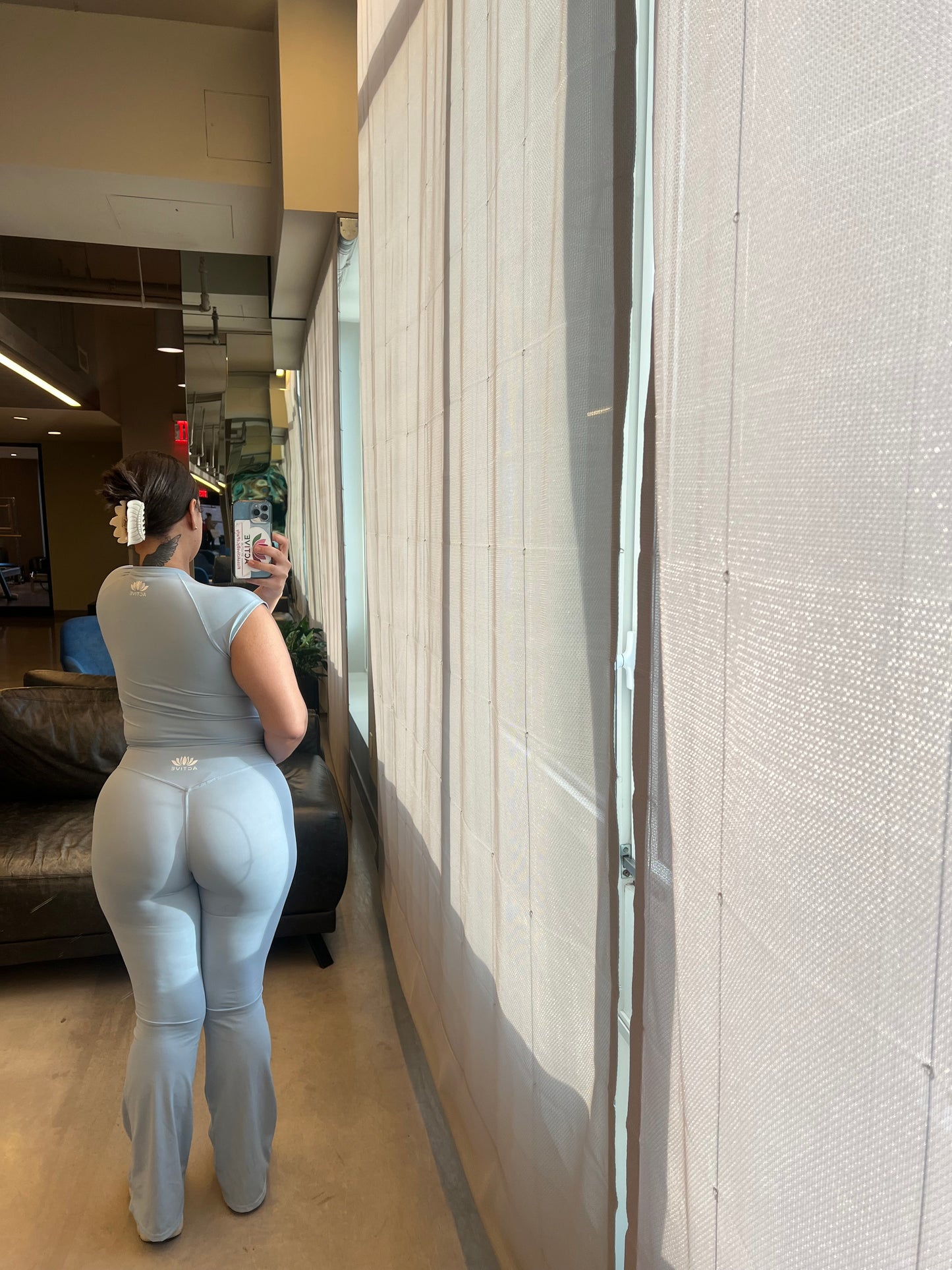 The Sky Bloom Flared Leggings