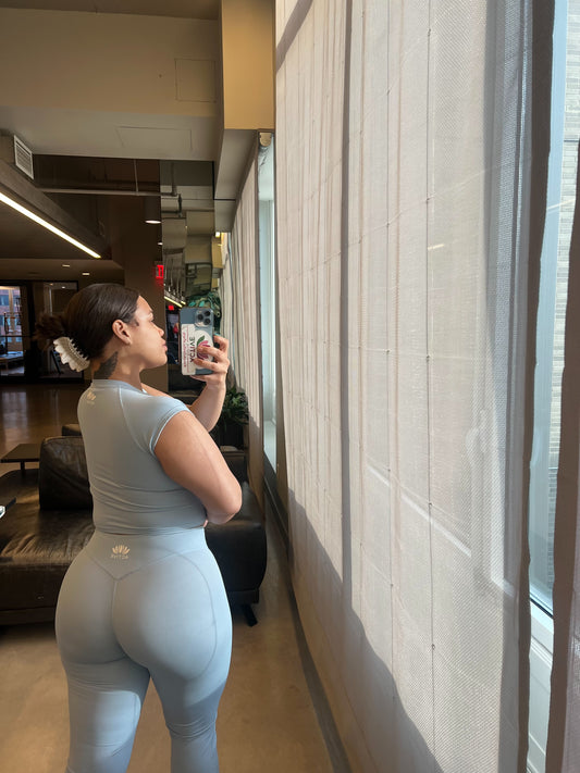 The Sky Bloom Flared Leggings