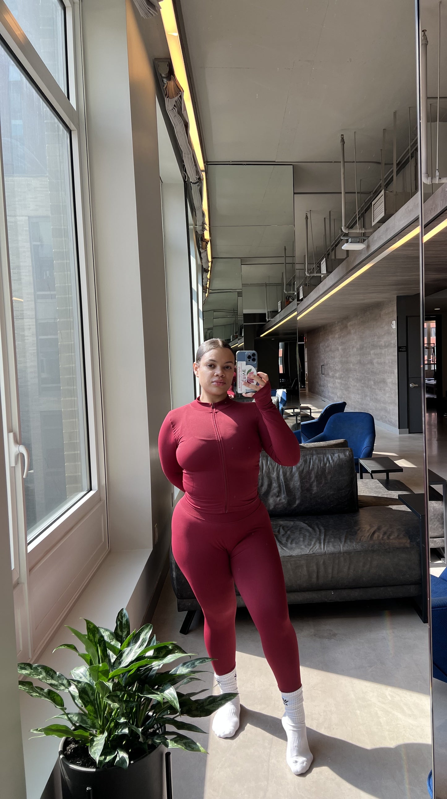 The Red Water Lily Leggings