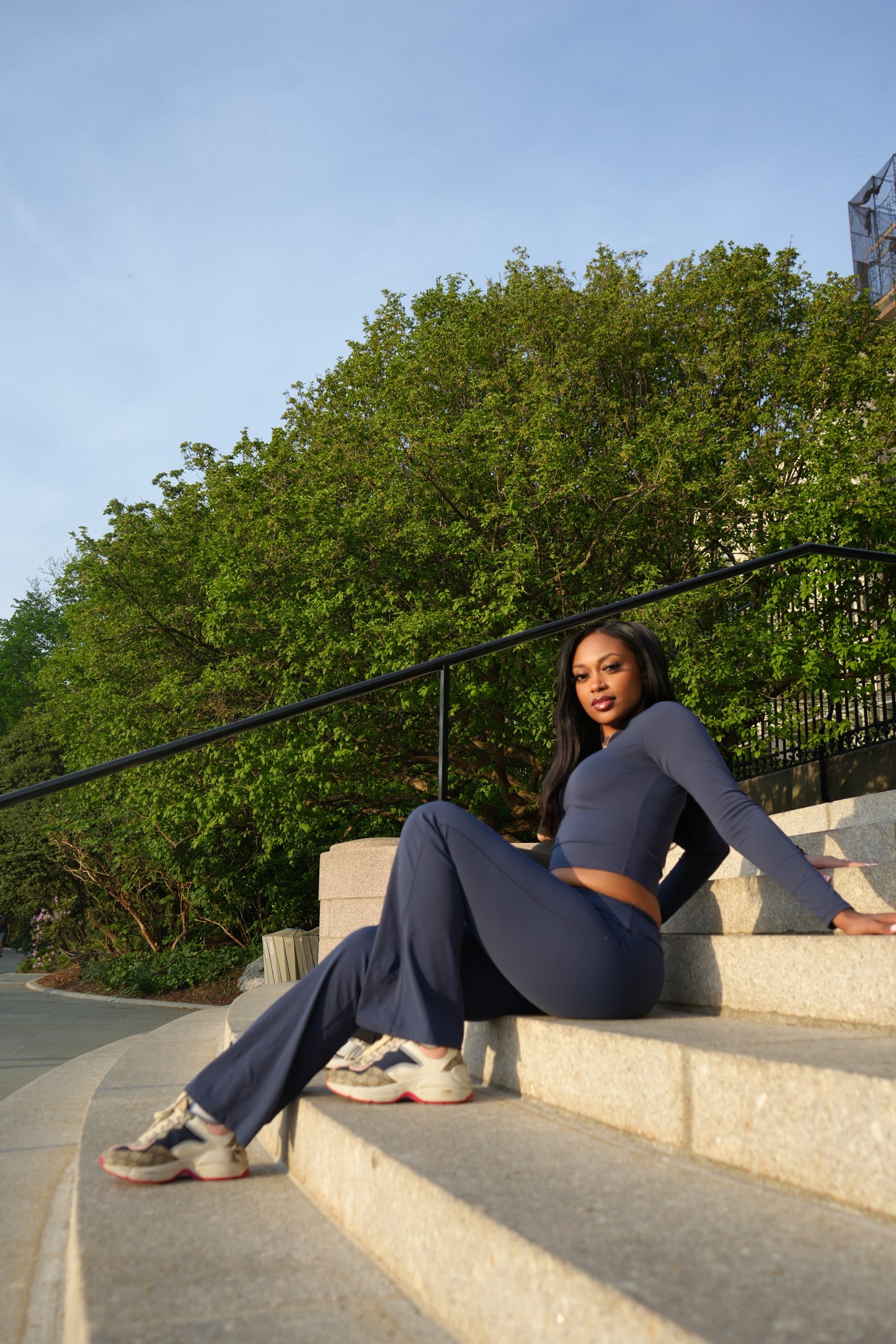 The Midnight Bloom Yoga Pants